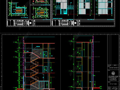 同济大厦B楼全套装修CAD施工图设计平面图下载